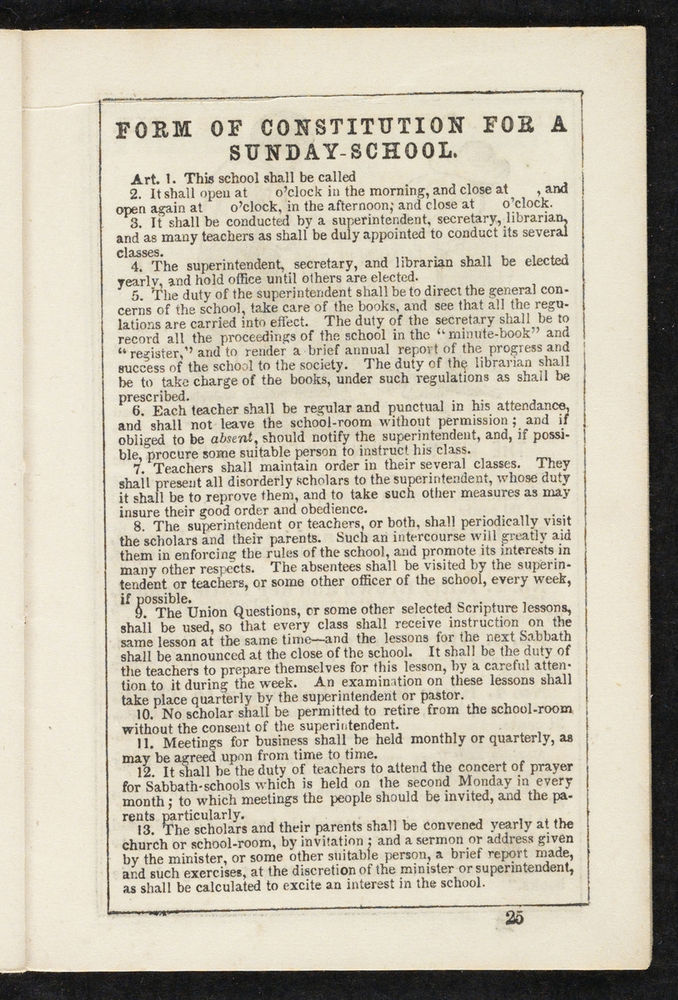 Scan 0025 of The Sunday-school pocket almanac for the year of Our Lord 1855